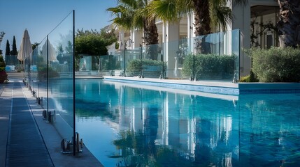 Enjoy crystal clear poolside views with our modern glass fencing offering effortless unmatched reflective elegance