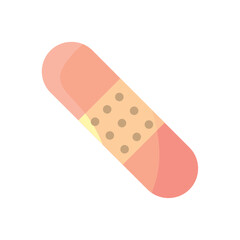Cartoon adhesive bandage strip. Vector