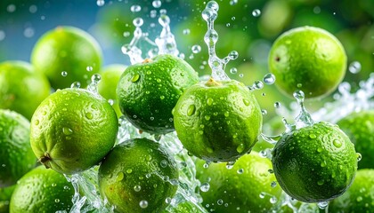 lime and water drops