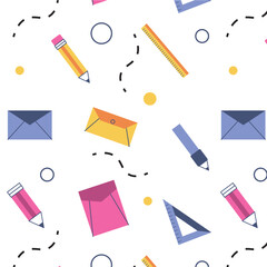 Stationery pattern background. Vector