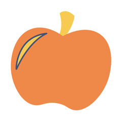 Orange apple fruit icon. Vector
