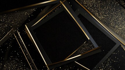 Luxury gold black themed wishcard with glitter texture elegant borders modern typography and premium festive appeal