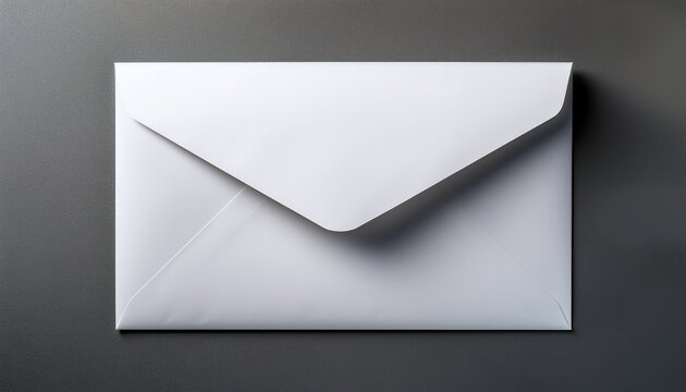 blank white big envelope mockup on the empty background