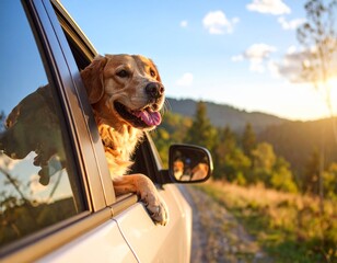 dog from car window
