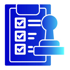 Fototapeta premium Notary Icon # Notary Pack Themes # Solid Gradient Style