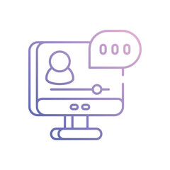 Video Tutorial icon vector stock illustration