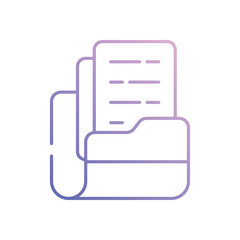 File Folder icon vector stock illustration