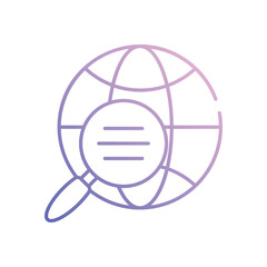Global Research icon vector stock illustration