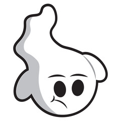 Cute halloween ghost character Vector