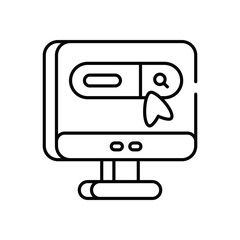 Online Search icon vector stock illustration