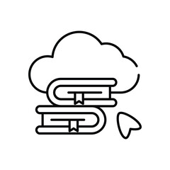 Cloud Library icon vector stock illustration