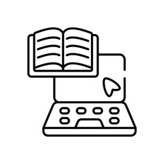 Elearning icon vector stock illustration