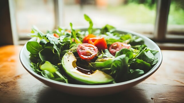 Fresh Salad with Avocado and Cherry Tomatoes - Powered by Adobe