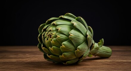 Fototapeta premium Elegant artichoke display, presenting culinary elegance and natural appeal
