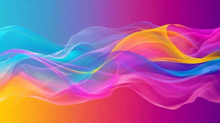 Fototapeta premium Vibrant, flowing, abstract paint strokes in a spectrum of colors