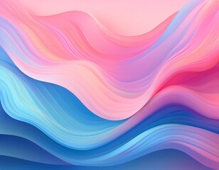 Obraz premium colorful abstract pastel gradient with smooth flowing pink and blue wave shapes