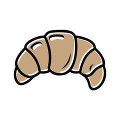 Obraz premium Croissant illustration with golden brown pastry texture 