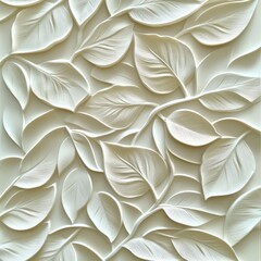 A repeating pattern of embossed leaves