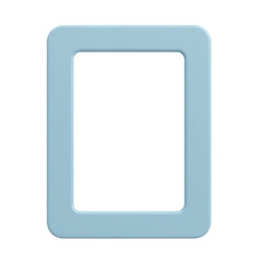 Rounded rectangular frame, baby blue color, subtle shadow effects on a black background