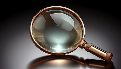 magnifying glass object transparent isolated with no background