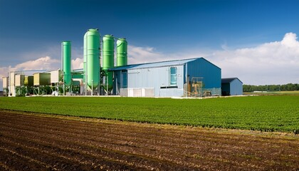 factory equipped with a bio waste composting unit converting organic waste into fertilizer