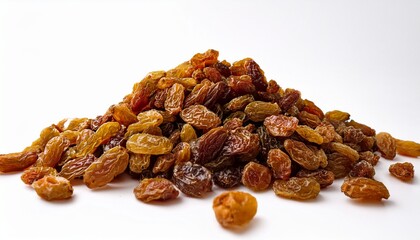 Obraz premium fresh raw organic raisin on white isolated on clear background and white background fresh and organic concept for health ai generative