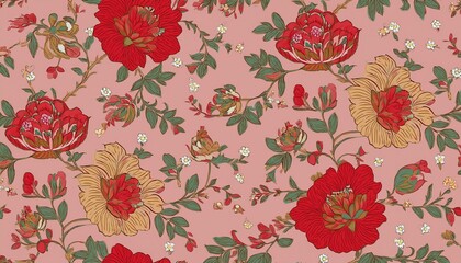 seamless floral pattern mini rose
