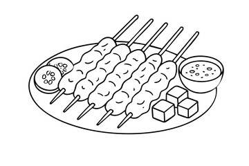 Satay Indonesian Traditional Skewered Meat Dish