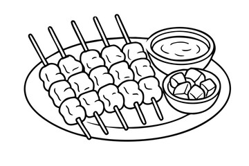 Satay Indonesian Traditional Skewered Meat Dish