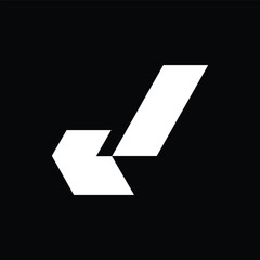 Alphabet letter icon logo J