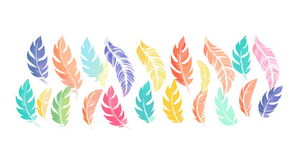 colorful abstract feathers