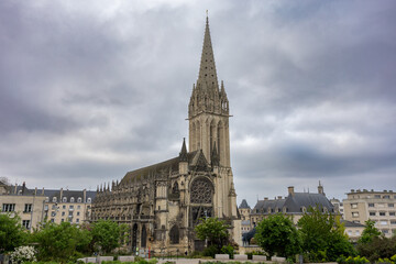 Fototapeta premium Wandering through the ancient walls of Caen Castle, Caen, France
