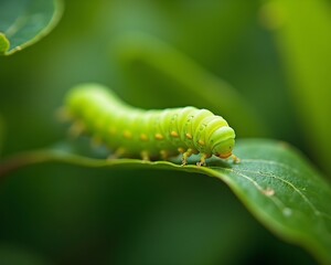 Fototapeta premium caterpillar on leaf