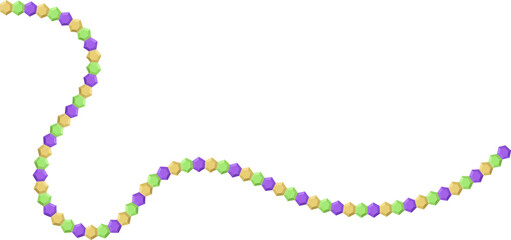 Mardi Gras Colourful Beads String Necklace