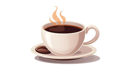 Obraz premium Professional coffee cup flat vector illustration logo icon clipart for versatile design use