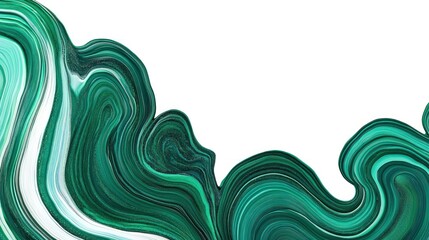 Fototapeta premium Abstract design with flowing teal and white swirls.