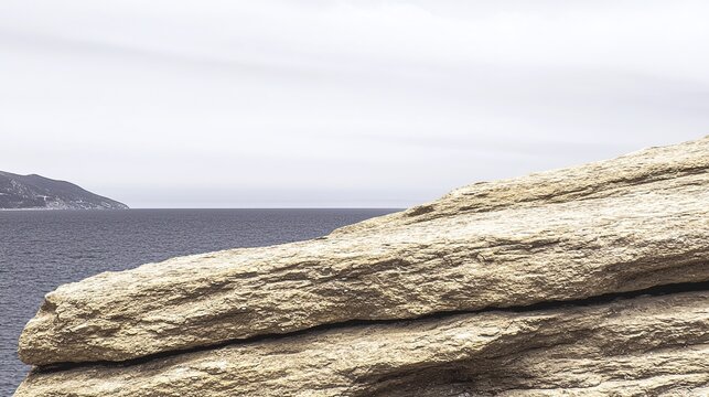 Coastal Rock Formation with Ocean View.