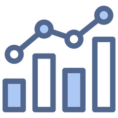 Graph Blue Icon
