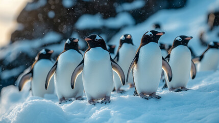 Obraz premium emperor penguin in antarctica