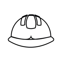 Safety helmet icon vector illustration. Helmet icon vector. Motorcycle helmet icon. Construction safety helmet icon. Simple outline style. Hard hat. Simple helmet icon.