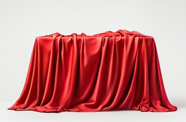 Red silk draped over a table