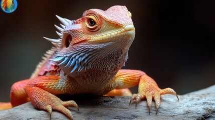 Obraz premium Bearded Dragon Lizard Portrait.