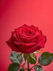 red rose on white background