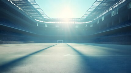 Stadium football field bright sun sports arena empty seats professional game soccer pitch championship match