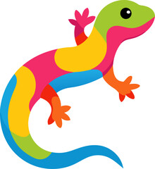 chameleon on a white background