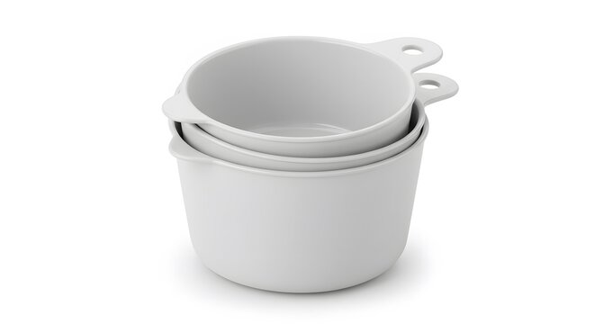 Nested White Measuring Cups - Kitchen Essentials