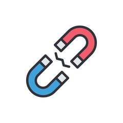 Iconic Representation Of Repulsion Between Two Horseshoe Magnets