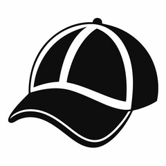 Baseball cap icon on white background.