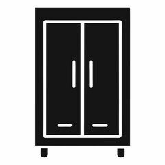 Wardrobe icon on white background.