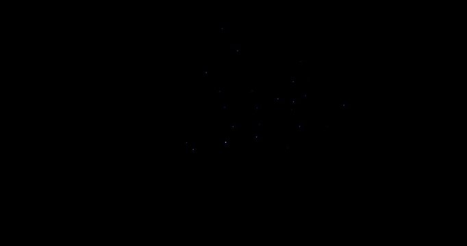 blue energy explosion effect on black background